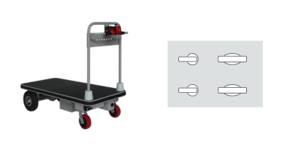 roulettes renforcées pour chariot motorisé
