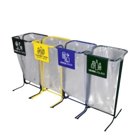 support de sacs pour tri sélectif extérieur