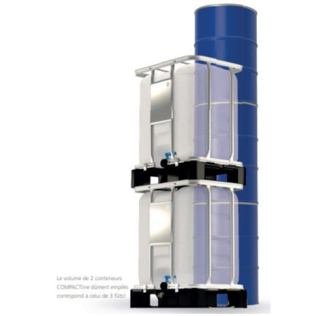 Serbatoio IBC 300L Sunbox Con Pallet - Contenitore Per Liquidi Alimentari E AdBlue (UN/IBC-SBX-300PH) - Foto 9