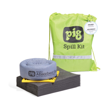 Dimensions : 14 cm x 25 cm x 36 cm. Capacité d’absorption 10,4 l/Kit.Contenu: 2x Sacs de mise en rebut temporaire , 2x Attaches , 20x feuilles universelles double épaisseur , 1x boudin BLUE PIG® Dimensions : 14 cm x 25 cm x 36 cm. Capacité d’absorption 10,4 l/Kit.Contenu: 2x Sacs de mise en rebut temporaire , 2x Attaches , 20x feuilles universelles double épaisseur , 1x boudin BLUE PIG®