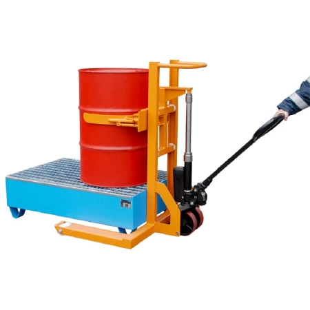 Chariot élévateur pour fûts 600 K. Coloris orange Chariot élévateur pour fûts 600 K. Coloris orange