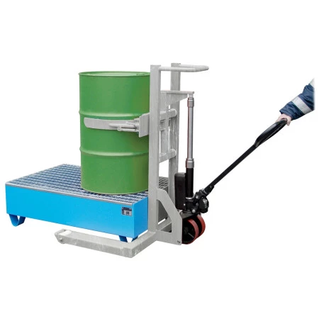 Chariot élévateur pour fûts 600 K. Coloris galvanisé Chariot élévateur pour fûts 600 K. Coloris galvanisé