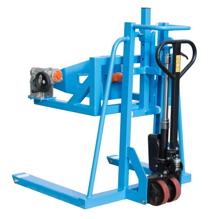 Chariot élévateur pour fûts 600 F. Coloris bleu Chariot élévateur pour fûts 600 F. Coloris bleu