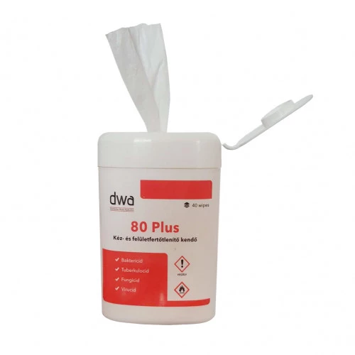 Pot de 40 lingettes virucides et bactéricides EN14476
