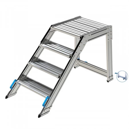 Marches extra larges et antidérapantes pour plus de sécurité. Aluminium et visserie zinguée. Marches extra larges et antidérapantes pour plus de sécurité. Aluminium et visserie zinguée.