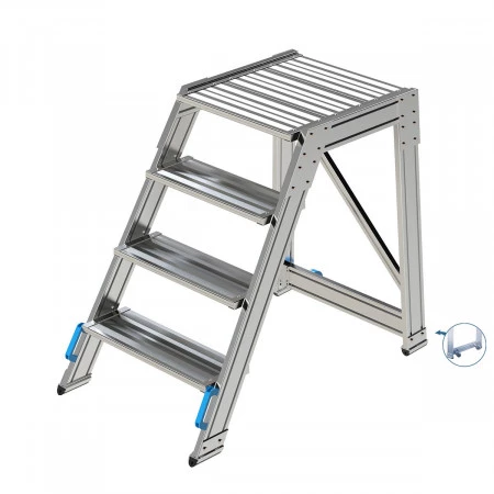 Plateforme (mm) : 600 x 600. Largeur de la marche (mm) : 200
Séparation entre les différentes marches (mm) : 250 Plateforme (mm) : 600 x 600. Largeur de la marche (mm) : 200
Séparation entre les différentes marches (mm) : 250