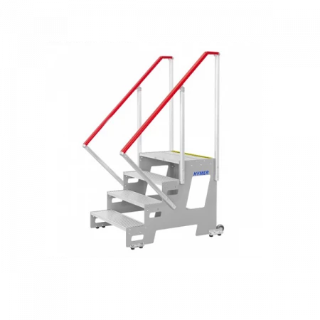 Marchepied industriel modulable et mobile avec palier