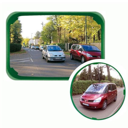 Miroir de signalisation à cadre coloré - Contrôle de 2 directions