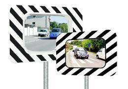 Lot De 2 Miroirs De Sécurité Convexes 9x16cm - Grand Angle, Tige Flexible 16,5cm Pour Bureau Ou Voiture