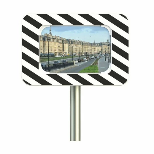 Miroir d'agglomération réglementaire noir et blanc