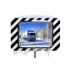 Miroir routier en inox avec dispositif antigivre