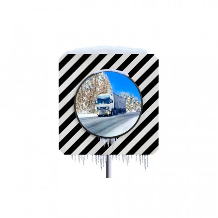 Miroir routier - Avec une vision à 90° pour le contrôle dans 2 directions Miroir routier - Avec une vision à 90° pour le contrôle dans 2 directions
