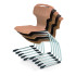 Chaise de bureau avec piètement en C empilable Chaise de bureau avec piètement en C empilable
