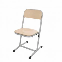 Chaise empilable fixe en bois hêtre