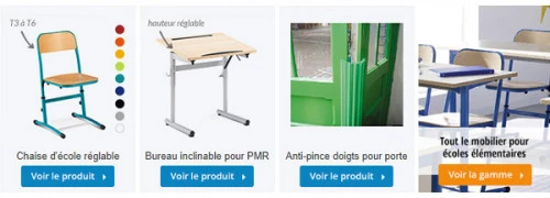 Mobilier scolaire relance
