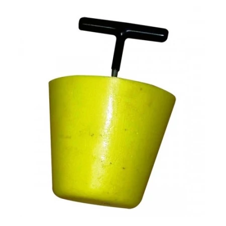 Obturateur conique adhésif en polyuréthane réutilisable avec diamètre allant de 35 à 230 mm.