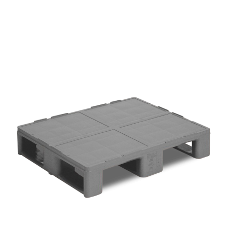 Demi-palette plastique 800 x 600 hygiénique pleine pour contact alimentaire