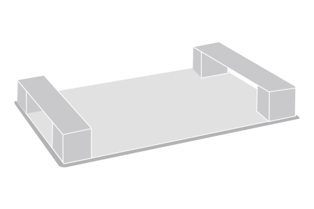 Demi-palette plastique H2 800 x 600 hygiénique pleine Demi-palette plastique H2 800 x 600 hygiénique pleine