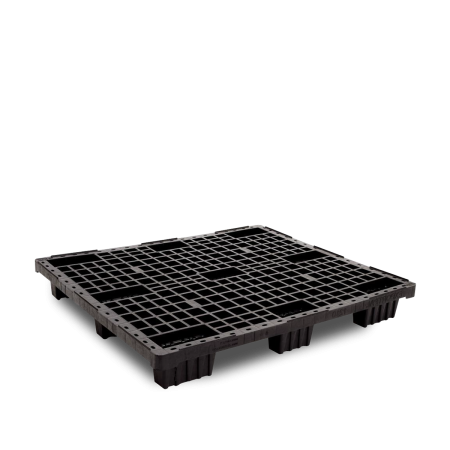 Palette plastique 1200x1000 one-way ajourée en PEHD