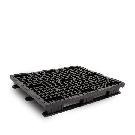 Palette plastique 1200x1000 one-way ajourée en PEHD