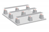 Palette plastique 1200 x 800 one-way ajourée en PEHD