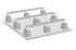 Palette plastique 1200x800 one-way ajourée pour export Palette plastique 1200x800 one-way ajourée pour export