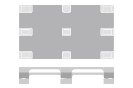 Palette plastique 1200x800 pleine pour l'exportation Palette plastique 1200x800 pleine pour l'exportation