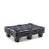 Demi-palette plastique 800 x 600 ajourée pour linéaires Demi-palette plastique 800 x 600 ajourée pour linéaires