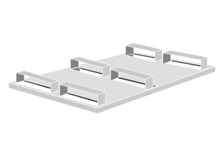 Demi-palette plastique 800 x 600 en PEHD pour l'exportation Demi-palette plastique 800 x 600 en PEHD pour l'exportation