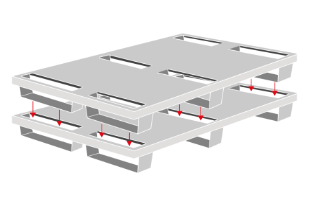 Demi-palette plastique 800 x 600 en PEHD pour l'exportation Demi-palette plastique 800 x 600 en PEHD pour l'exportation