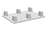 Demi-palette plastique 800 x 600 one-way emboîtable semi-ajourée