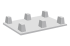 Demi-palette plastique 800 x 600 one-way emboîtable semi-ajourée Demi-palette plastique 800 x 600 one-way emboîtable semi-ajourée