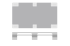Demi-palette plastique 800 x 600 one-way emboîtable semi-ajourée Demi-palette plastique 800 x 600 one-way emboîtable semi-ajourée