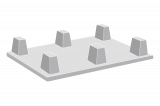 Demi-palette plastique 800x600 ajourée ultra légère