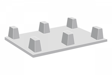 Demi-palette plastique 800x600 ajourée ultra légère