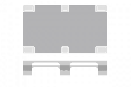 Demi-palette plastique 800x600 ajourée ultra légère
