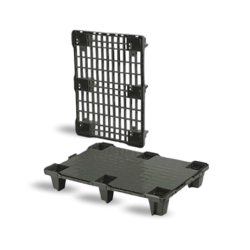 Palette plastique 800 x 600 légère recyclée pleine pour charges très légères