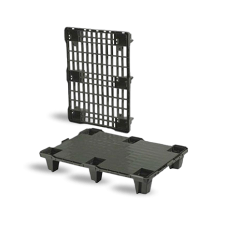Palette plastique 800 x 600 légère recyclée pleine pour charges très légères Palette plastique 800 x 600 légère recyclée pleine pour charges très légères