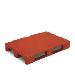 Palette plastique 1200 x 1000 pleine avec renforts métalliques