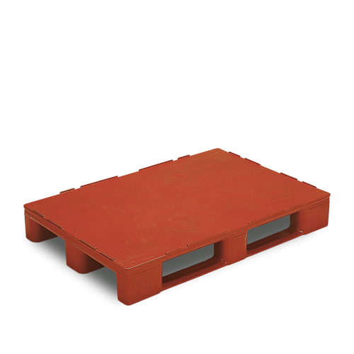 Palette plastique 1200 x 1000 pleine avec renforts métalliques