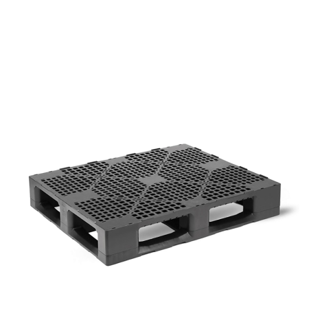 Palette plastique 1200x1000 ajourée très robuste pour industrie