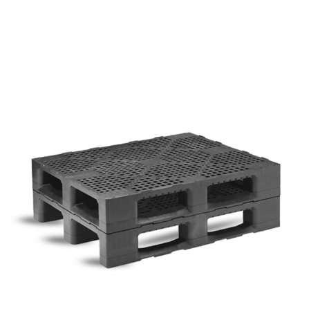 Palette plastique 1200x1000 ajourée très robuste pour industrie Palette plastique 1200x1000 ajourée très robuste pour industrie