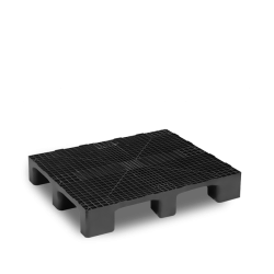 Palette plastique 1200x1000 industrielle ajourée multi-rotations