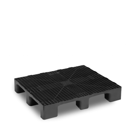 Palette plastique 1200x1000 industrielle ajourée multi-rotations