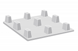Palette plastique 1200x1000 industrielle ajourée multi-rotations