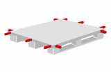 Palette plastique 1200 x 800 industrielle renforcée en PEHD