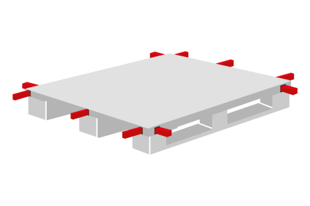 Palette plastique 1200 x 800 industrielle renforcée en PEHD Palette plastique 1200 x 800 industrielle renforcée en PEHD