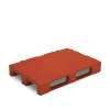 Palette plastique 1200 x 800 pleine industrielle robuste en PEHD