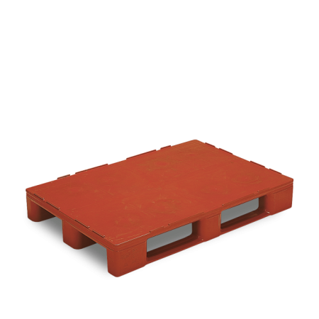Palette plastique 1200 x 800 pleine industrielle robuste en PEHD