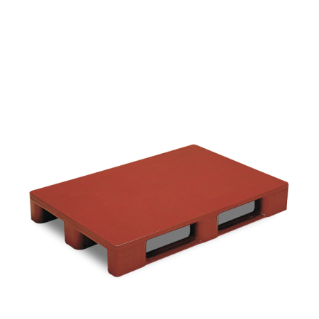 Palette plastique 1200 x 800 pleine industrielle robuste en PEHD